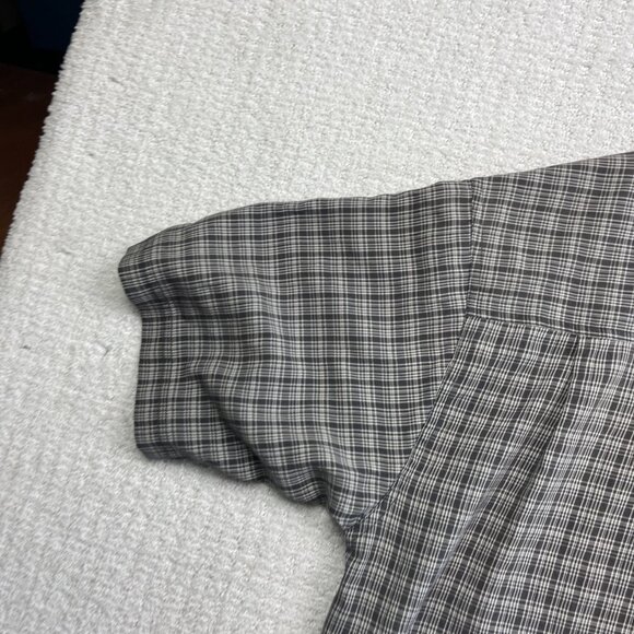 The North Face Button Up Gray Plaid Shirt Outdoors Hiking Shirt Mens ~XL *Read* - Picture 12 of 16